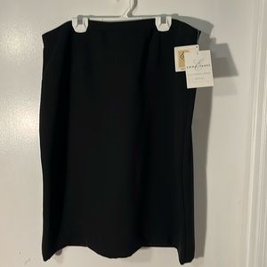 New with tags.  Classic black pencil skirt by Emma James. Size 16